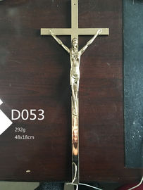 Złoty brąz Metalowy krzyż krucyfiks Trumna ozdoba D053 Min. Ilość 2000szt