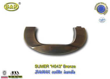 H043 Antique Bronze Casket Hardware Zamak Uchwyt De Ataude Rozmiar 17,5 × 7cm