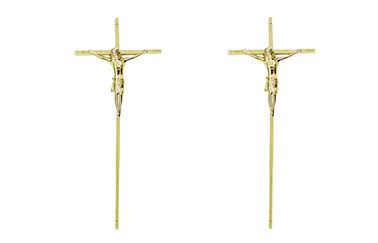 Krzyż pogrzebowy krzyż z tworzywa sztucznego DP008 do dekoracji trumny Plastik cruses con cristo rozmiar 45 * 19 cm