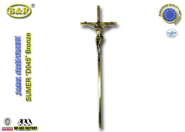 56,7 * 15,8cm Katolicki Krzyż Cynkowy Do dekoracji trumny metalowej D045 Krzyż zamak Europejski styl antyczny brąz