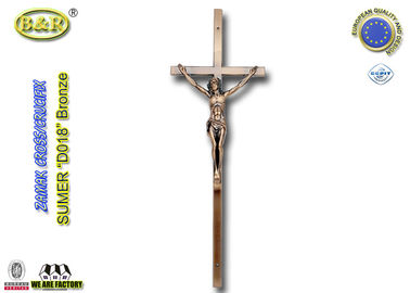 Nr ref. D018 Brązowy kolor Akcesoria pogrzebowe krzyżowe i krucyfiks krzyżowy